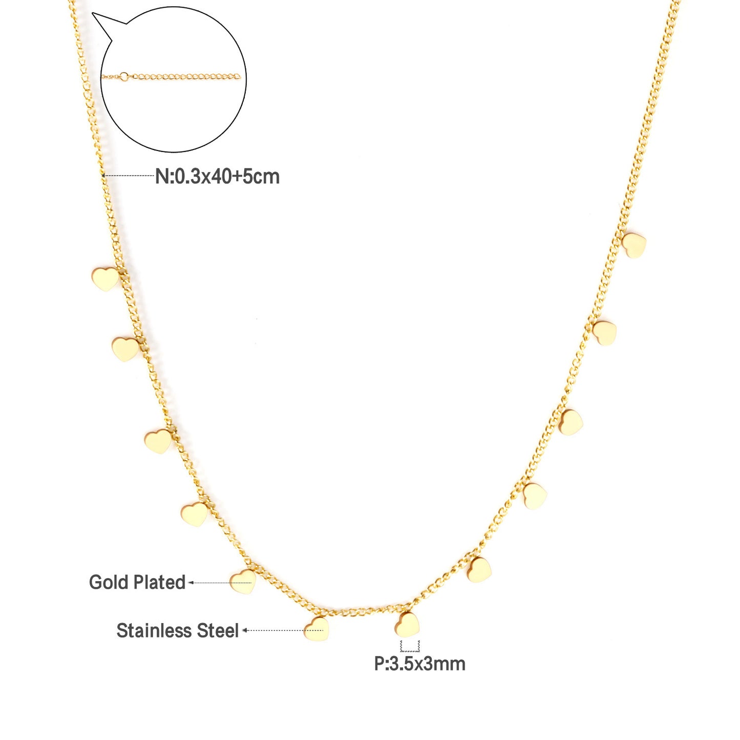 Niche High-grade Simple Temperamental Geometric Electroplated Stainless Necklaces