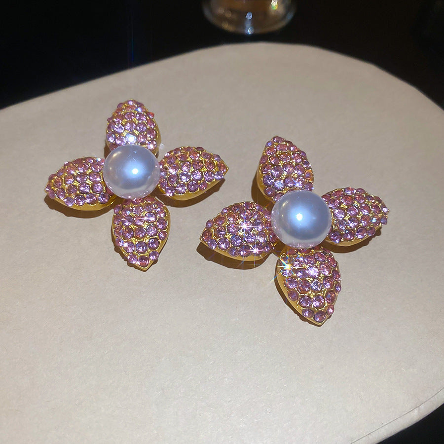Women's Geometric Flowers Ear Light Luxury Minority Fashion Necklaces