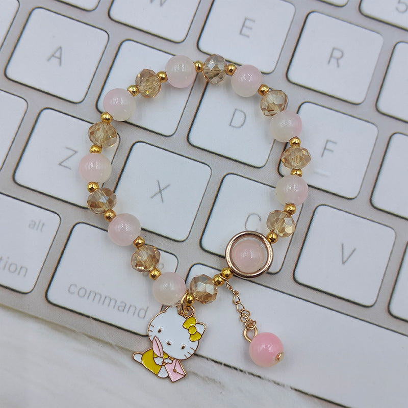 Children's Female Ice Crystal Cartoon Clow Rabbit Bracelets