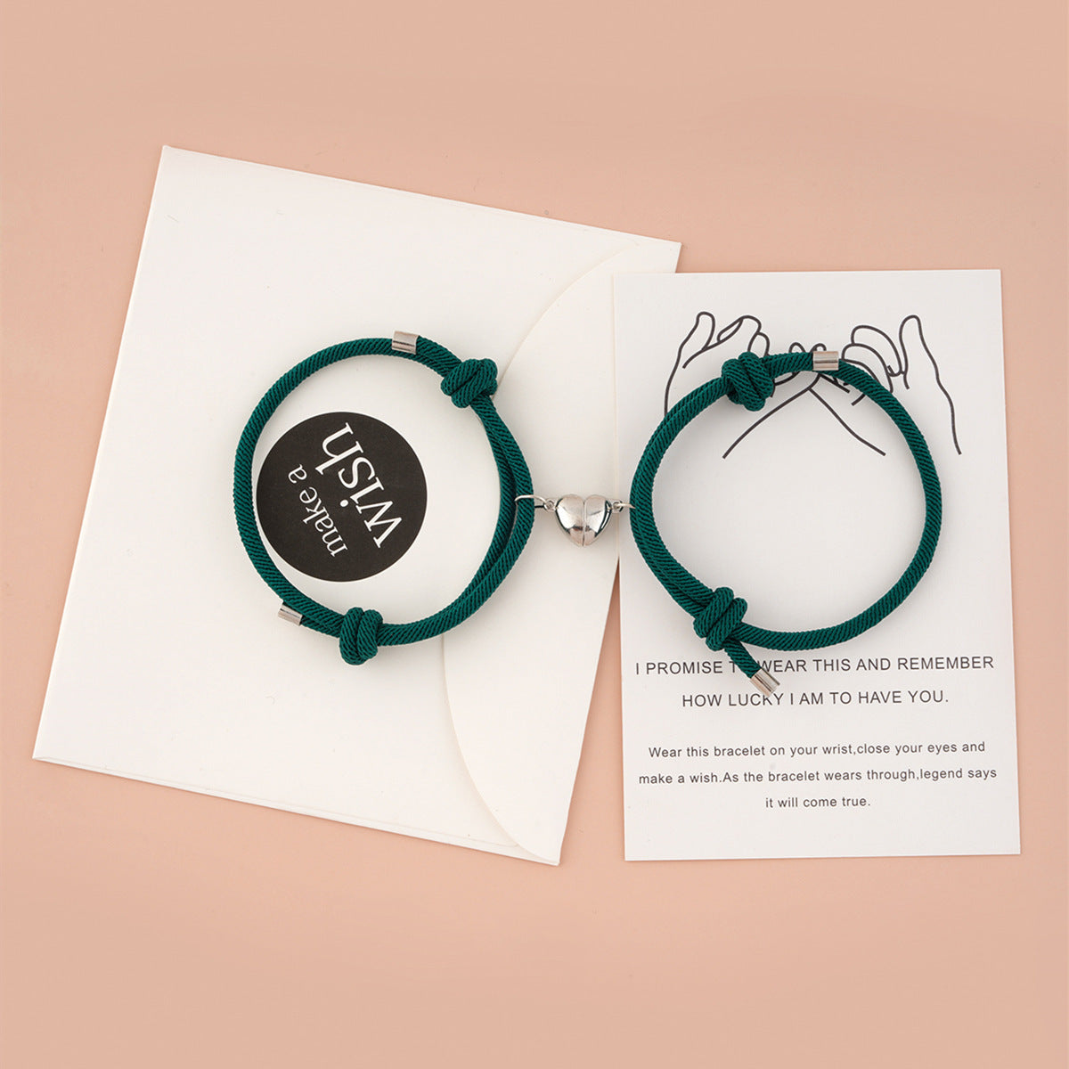 Women's & Men's Simple Alloy Love Magnet Suction Couple Bracelets