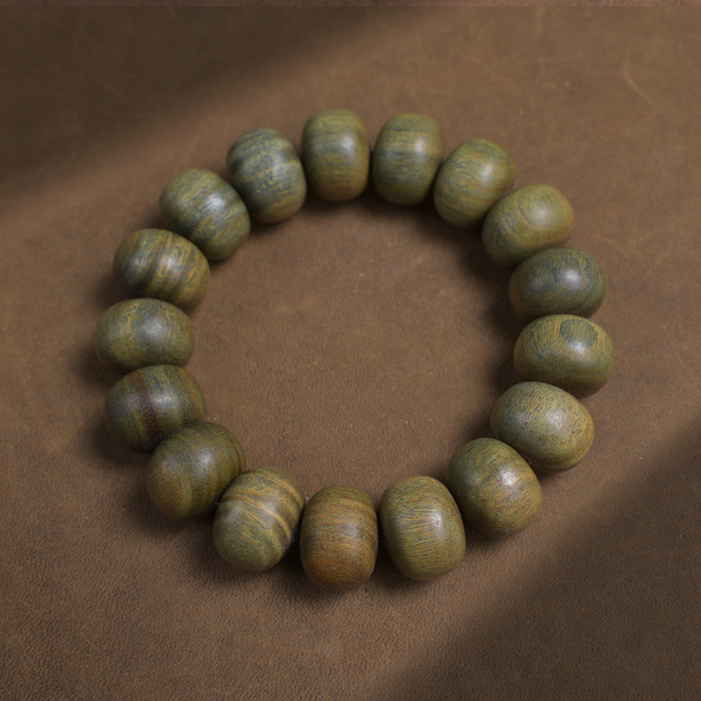 Men's Abacus Beads Night Moonstone Jade Sandalwood Bracelet