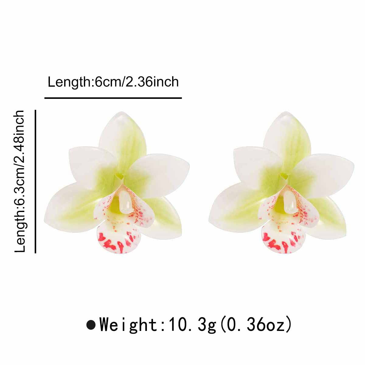 Women's Vacation Style Enamel Color Flower Pearl Light Luxury High-grade Earrings