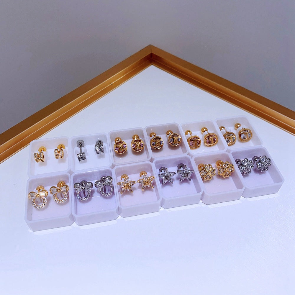 Medical Titanium Steel Ear Bone Collection Earrings