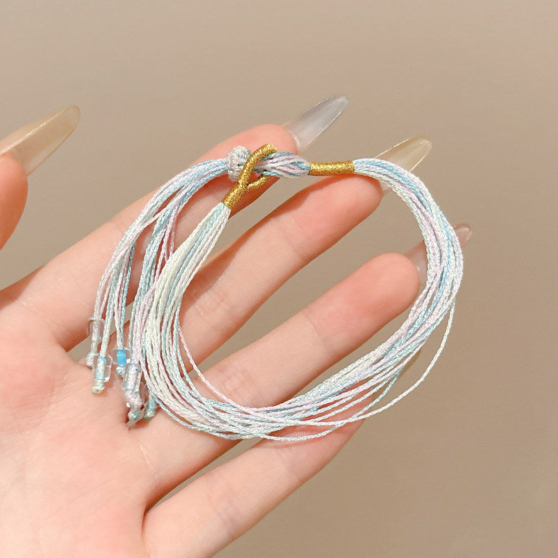 Women's & Men's Colorful Braided Rope Thread Design Simple Bracelet