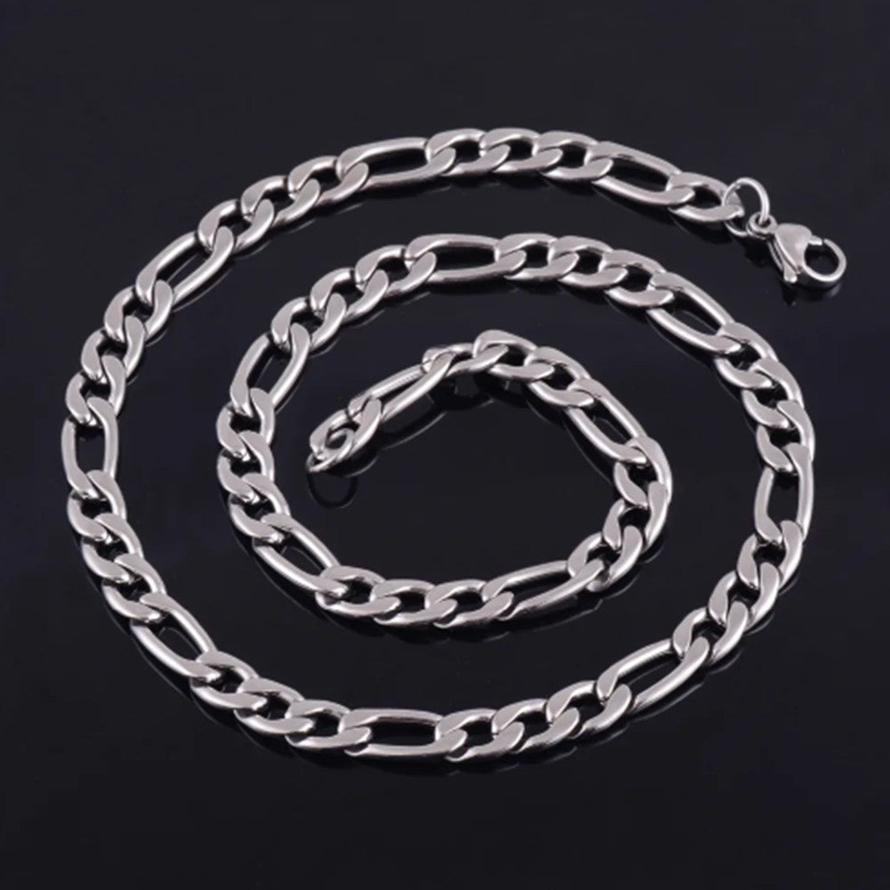 Stainless Steel Figaro Three-room One Popular Side Necklace