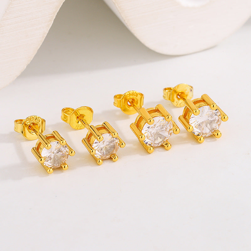 Streaming On Simulation Moissanite Ear Eight Hearts Arrows Earrings