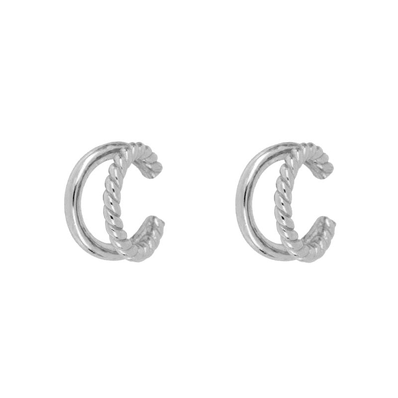 Micro Inlaid Zircon Butterfly Love Heart Ear Clip Eardrops Earrings