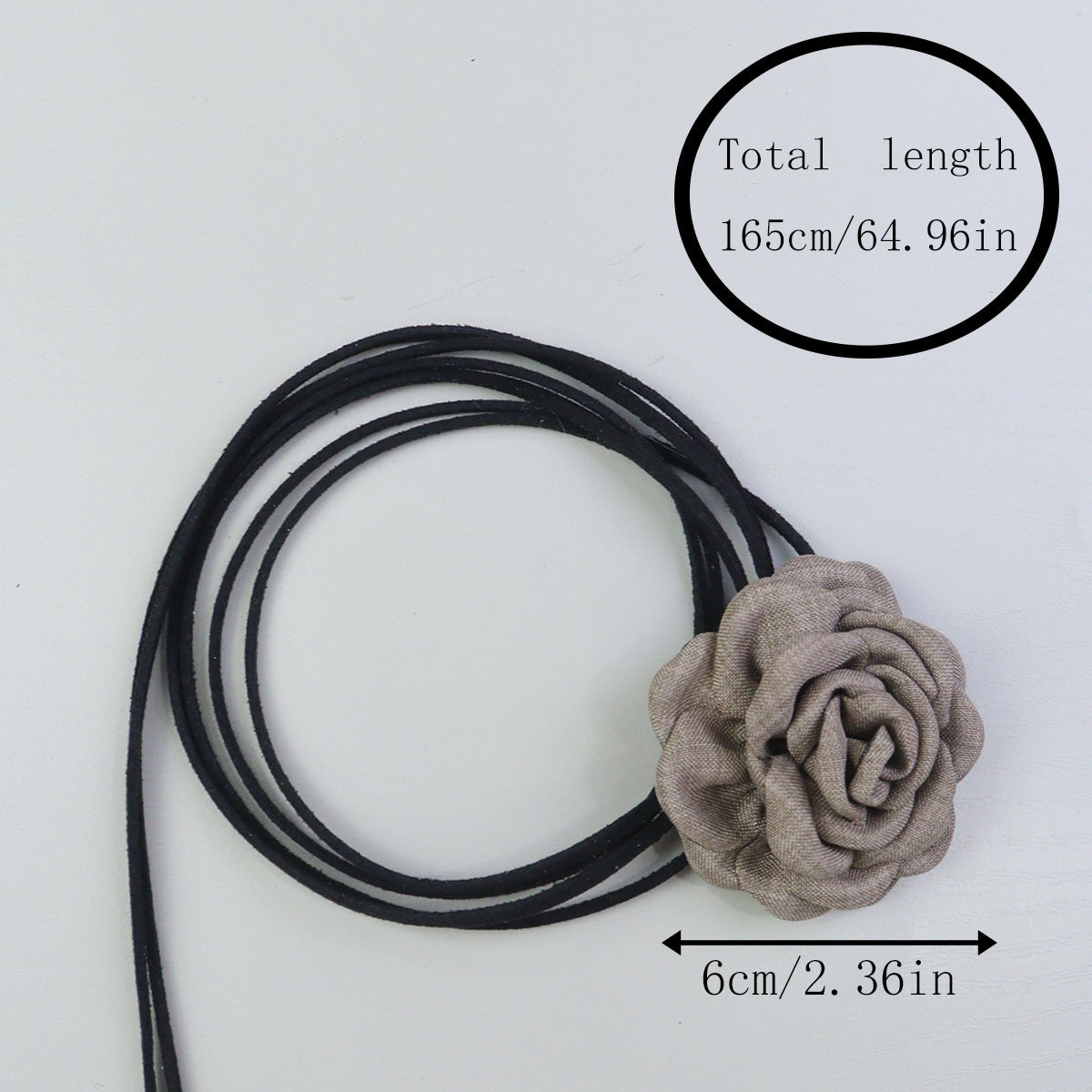 Women's Flower Strap Three-dimensional Rose Collar French Necklace