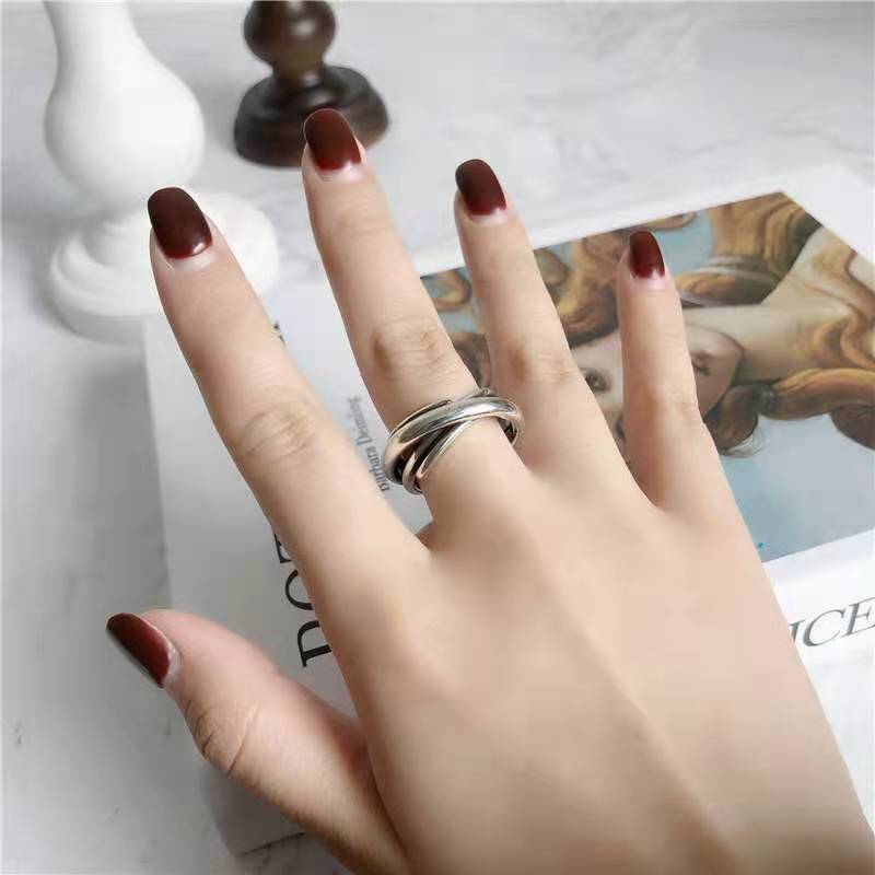 Women's & Men's Punk Heavy Wide Face Abstract Art Open Distressed Street Tide Ring