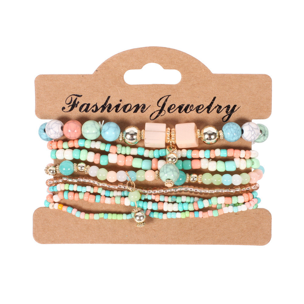 Creative Resin Alloy Ethnic Style Retro Handmade Bracelet
