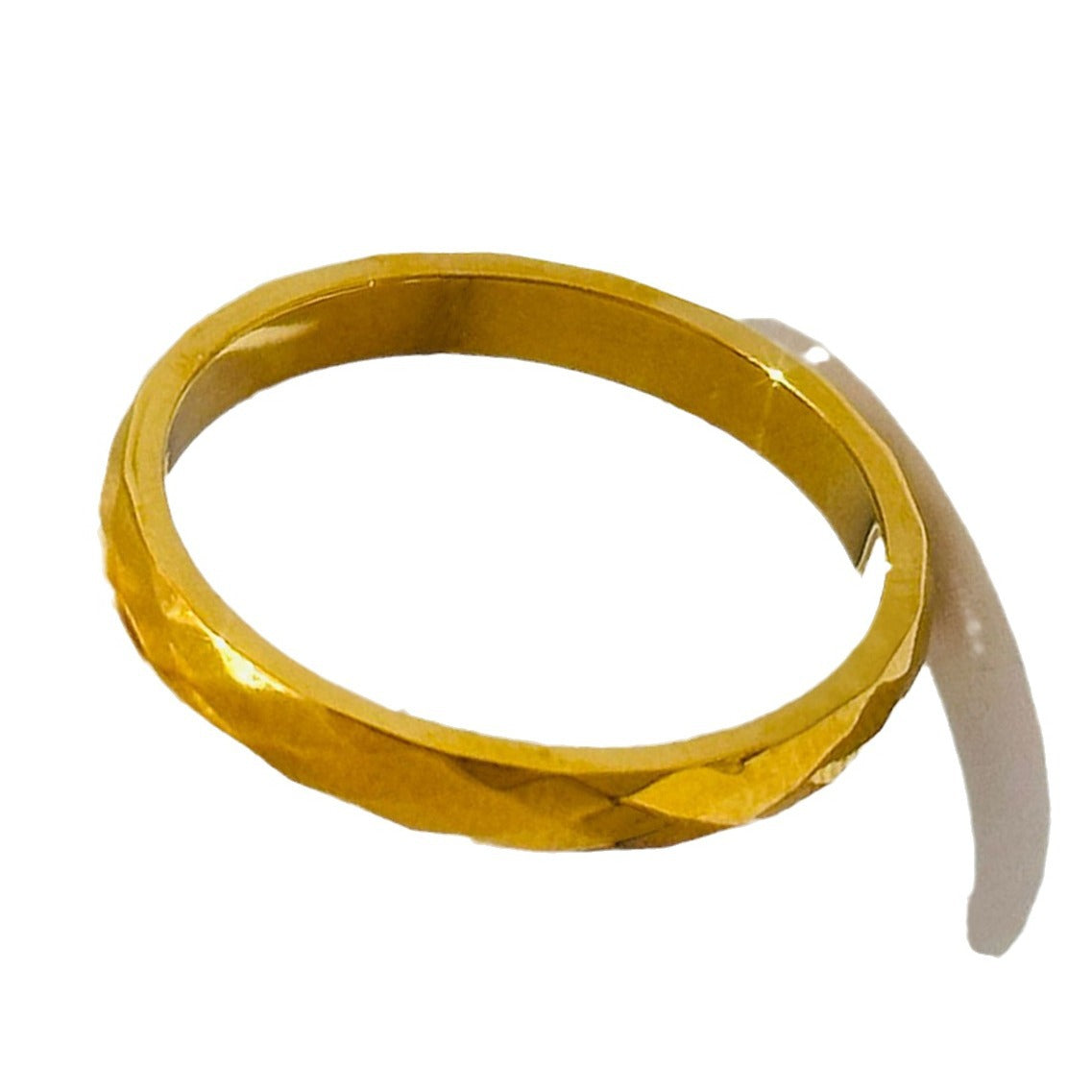 Fashion High-grade Diamond Plaid Titanium Steel Rings