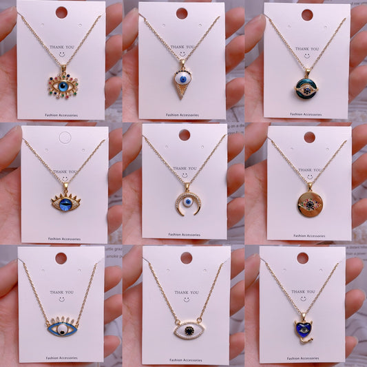 Eye Female Fashion Personality Titanium Steel Clavicle Necklaces