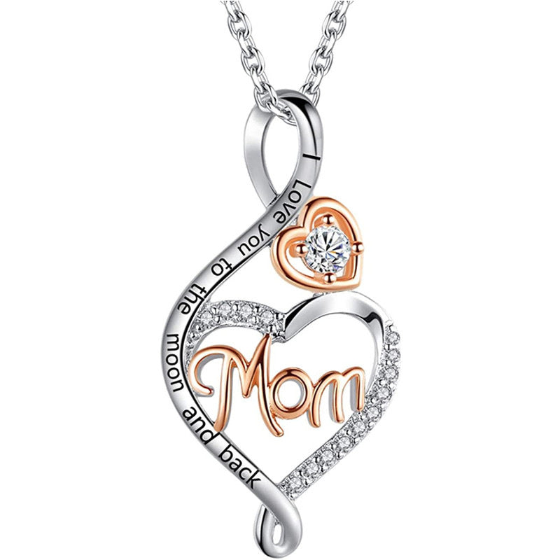Shi Fashion Heart-shaped Double Love Mother Necklaces