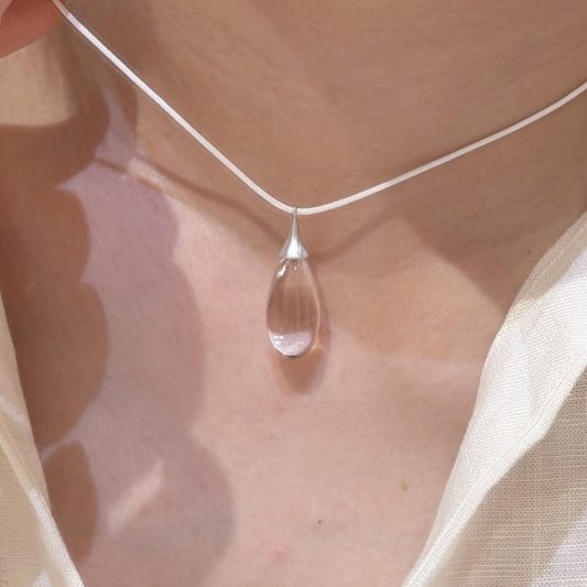 Drop Natural White Crystal Female Summer Necklaces