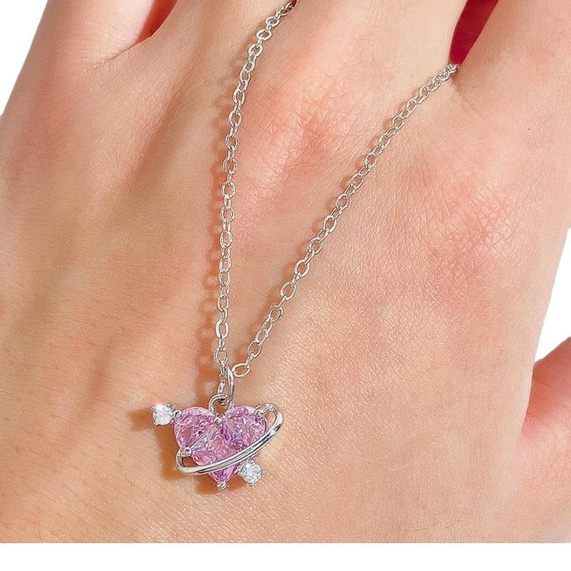 Pink Zircon Love Affordable Luxury Fashion Earrings