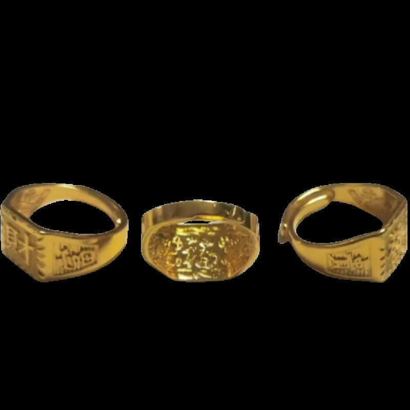 Men's Local Tyrants Gold-plated Imitation Gold Fortune Rings