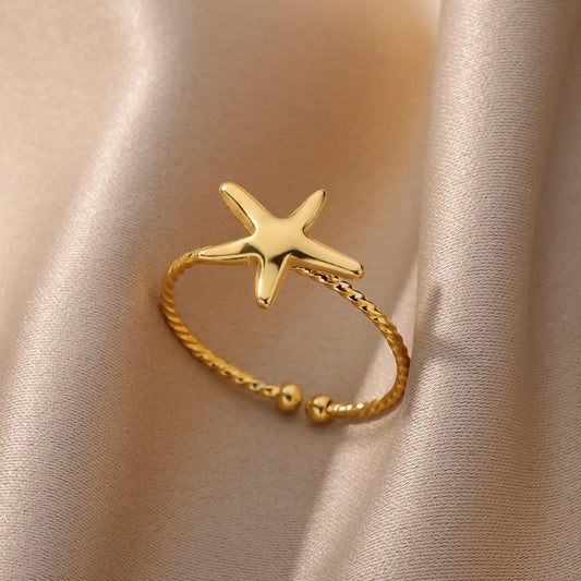 Women's Ocean Beach Series Shell Starfish For Rings
