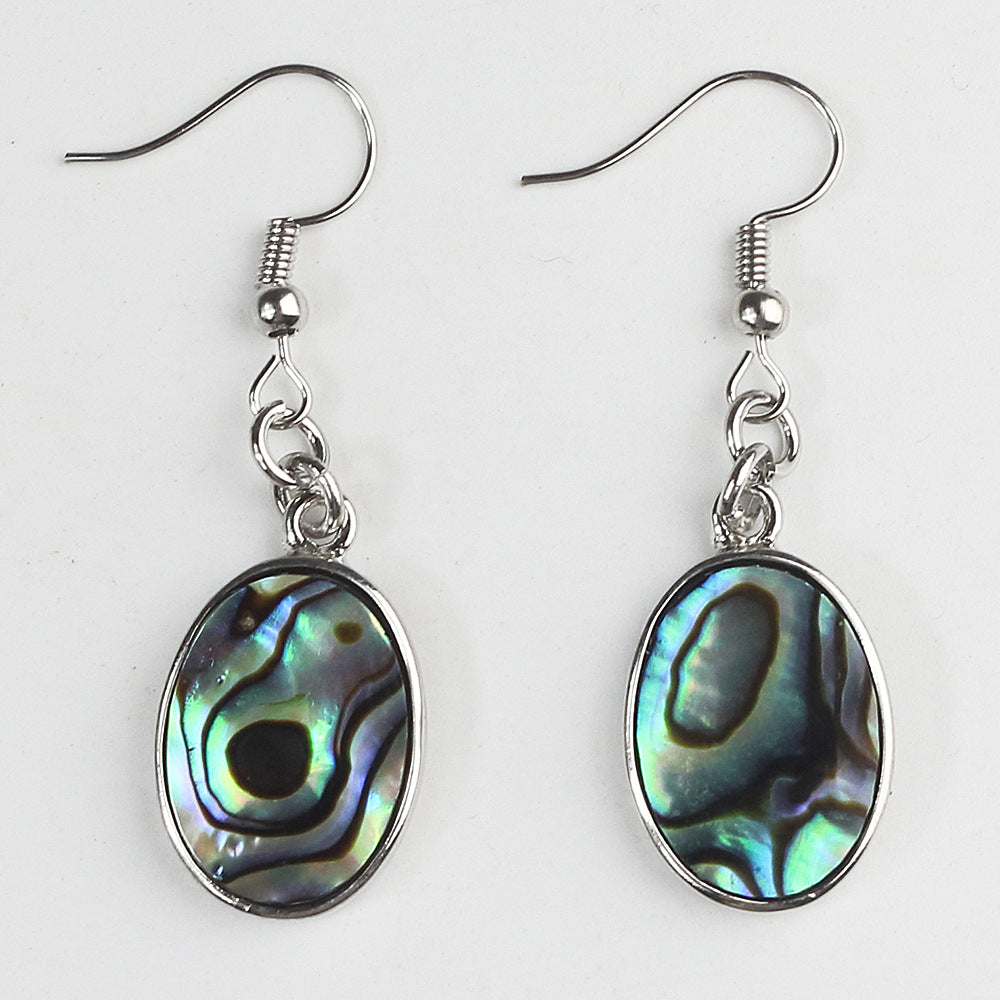 Natural Abalone Shell Ear Hook Eardrop Earrings