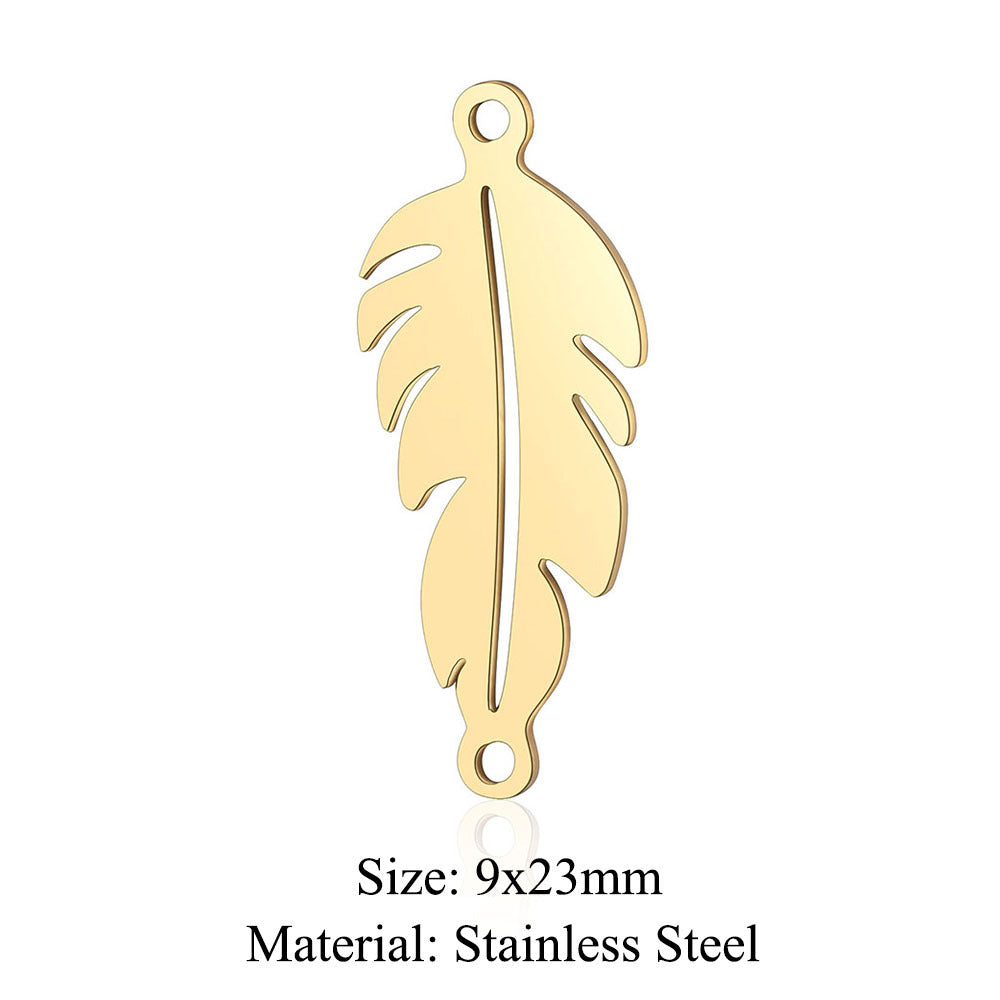 Feather Wings Titanium Steel Lucky Tree Pendants