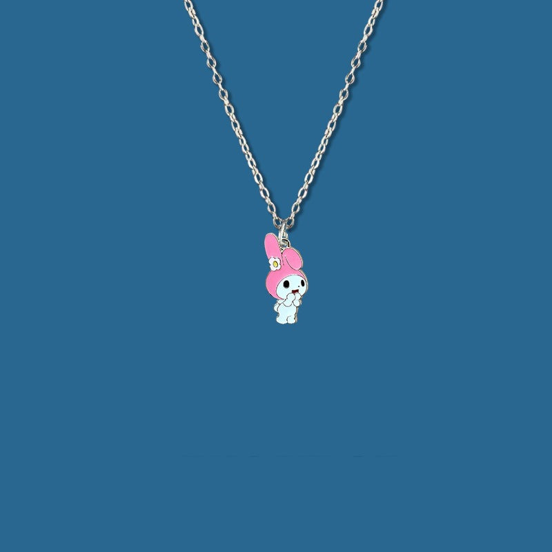 Summer Girlfriends Messenger Sisters Pair Clow Necklaces