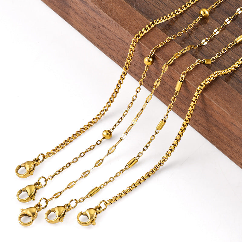 Chain Titanium Steel Clavicle Without Fashion Basic Necklace