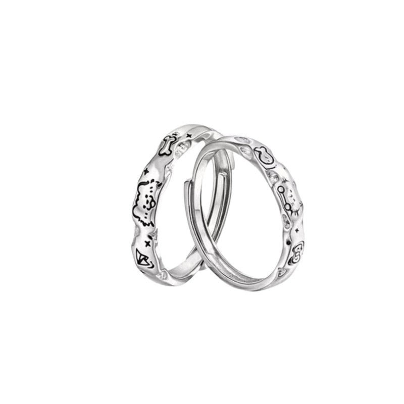 Kitten Puppy Exquisite Childlike Female Simple Fashion Temperament Open Fresh Rings
