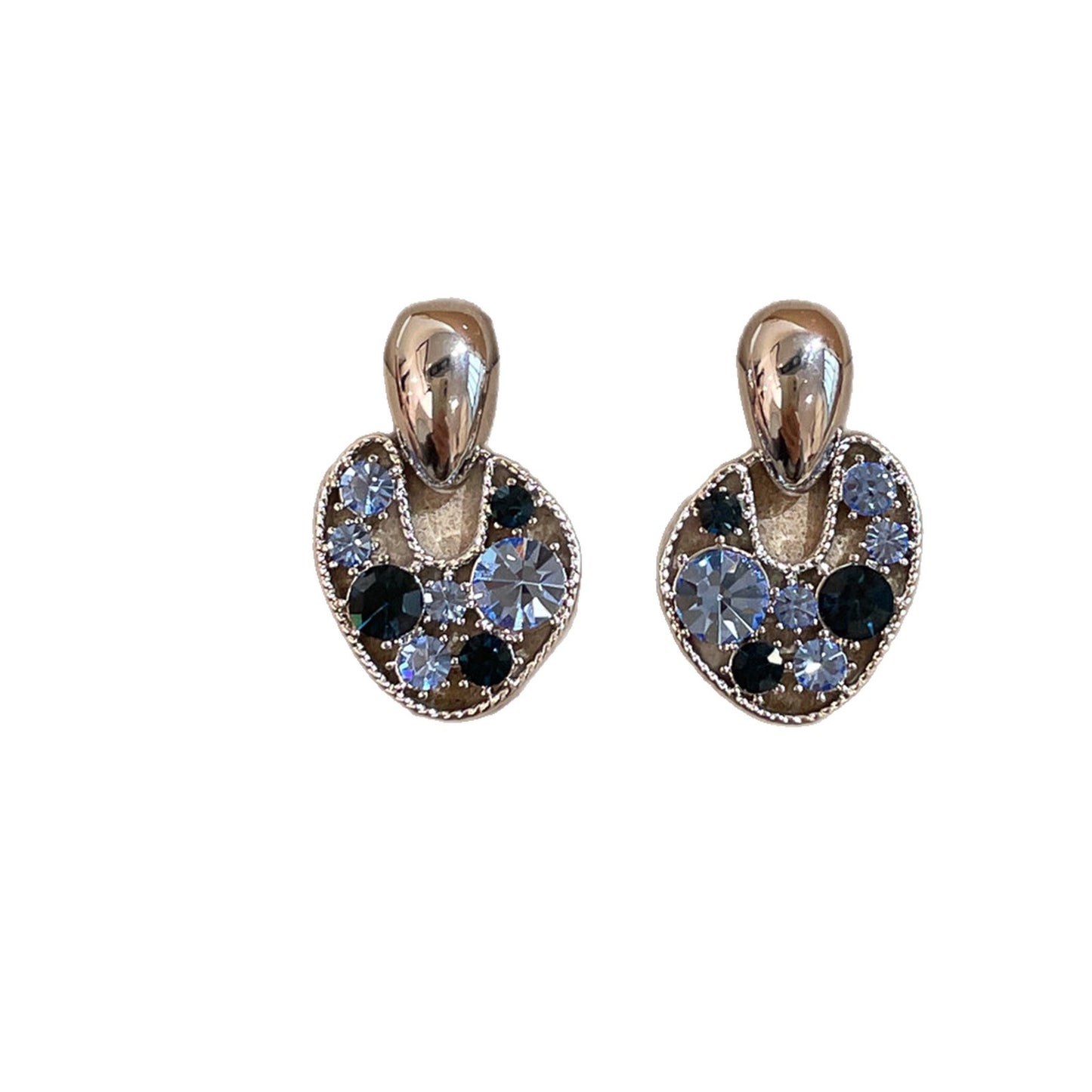 Oval Love Heart Female Niche Design Personality Fashion Stud Earrings