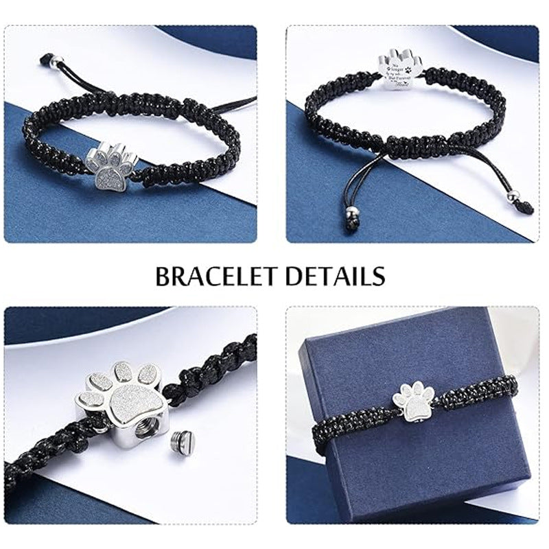 Women's & Men's Steel Ornament Open Memorial Pet Hair Bracelets