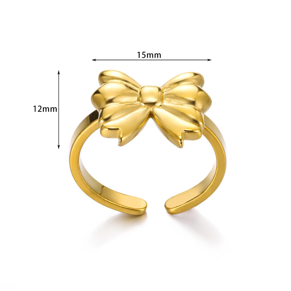 Women's Design Bow Fashion Refined Simple Versatile Rings