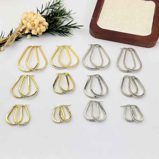 Steel Love Alloy Design High-grade Light Earrings