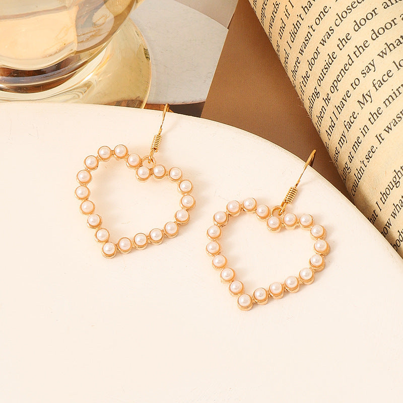 Korean Style Simple Vintage Pearl High-grade Ear Tassel Female Niche Earrings