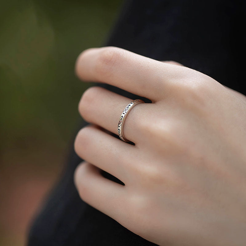 Landed Lucky Female Niche Retro Adjustable Open Live Ring