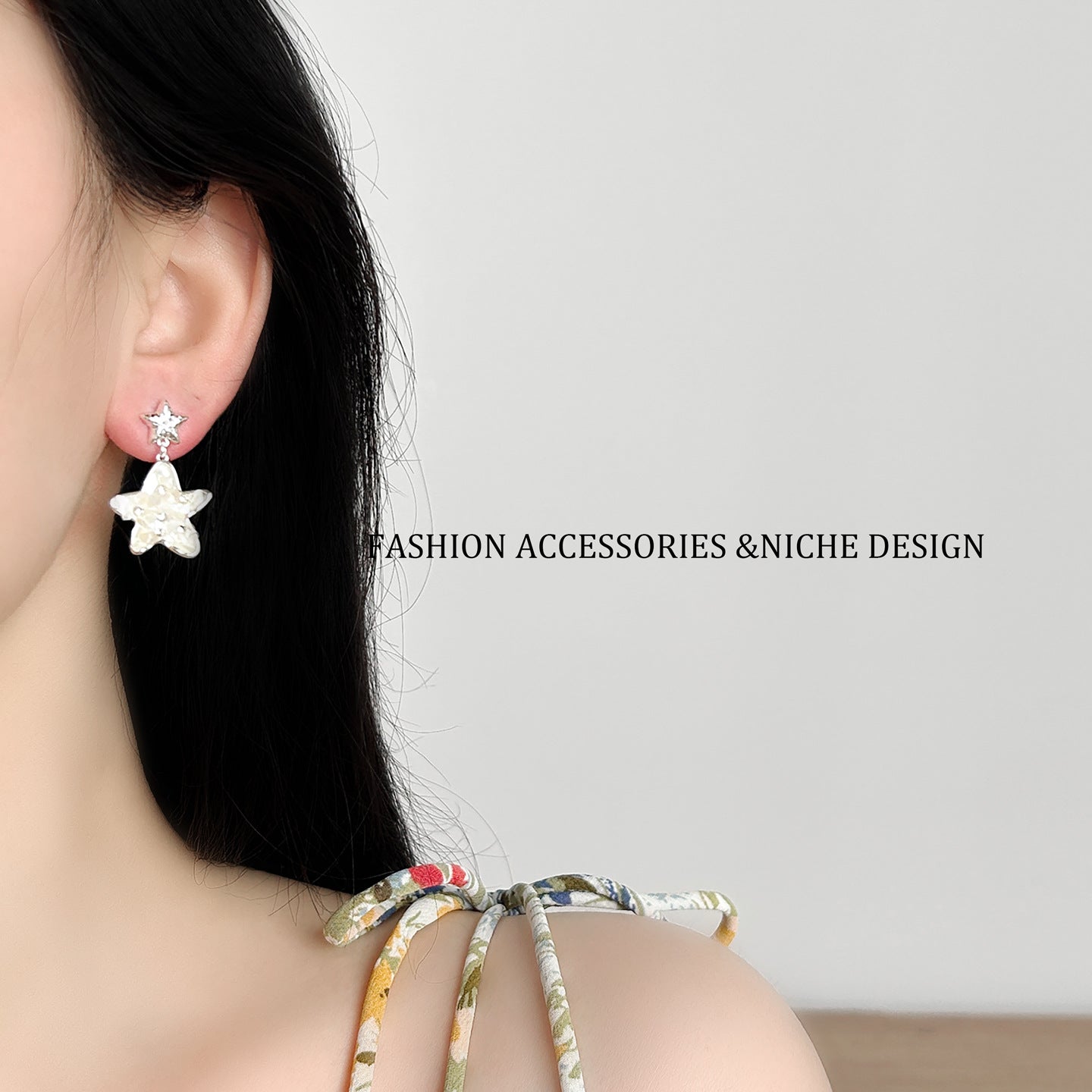 Drill Star Ear Female Special Interest Light Stud Earrings