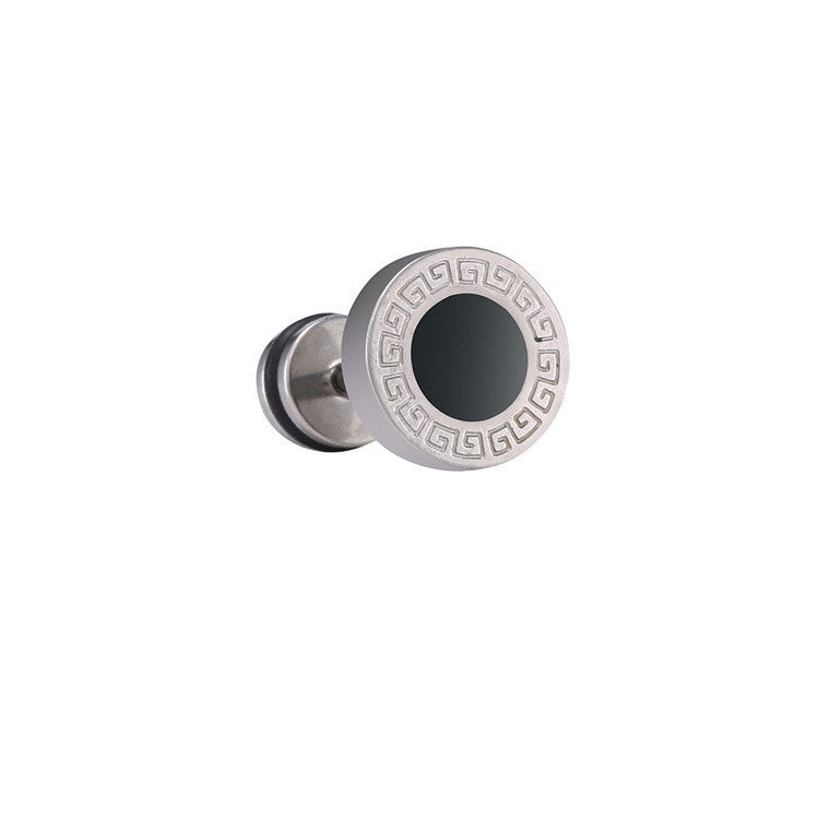 Popular Unisex Titanium Steel Dumbbell Simple Fashion Ear Buckle