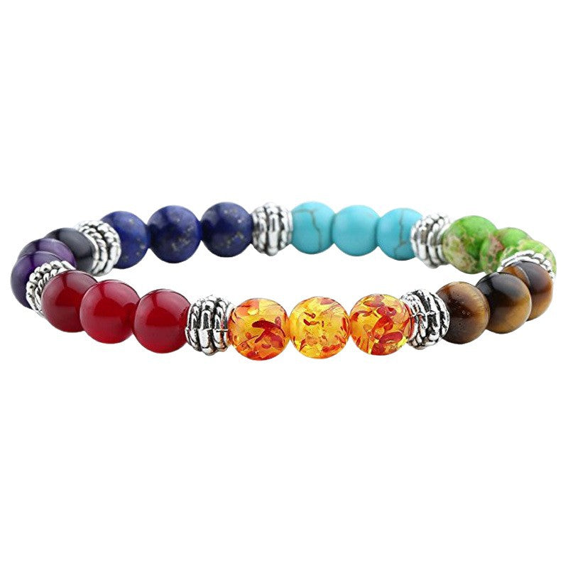 Colorful Natural Stone Tigereye Blue Gold Amethyst Emperor Bracelets