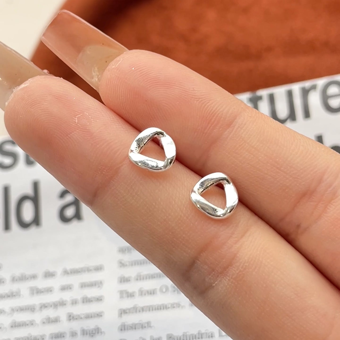 Triangle Female Simple Personality Geometric Bone Nail Earrings