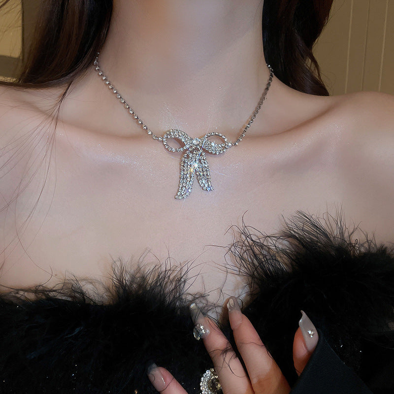 Butterfly Diamond Tassel Collar Personality Female Fashion Necklaces