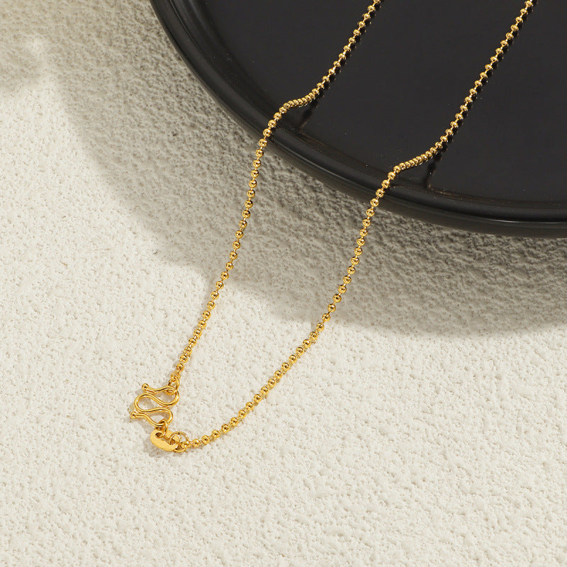Full Body Titanium Steel Elegant Buckle Necklaces