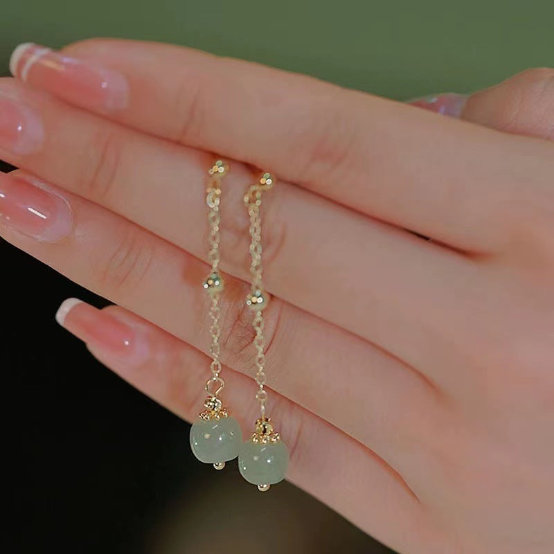 Women's Style Antique Eardrops Design Simple Sier Earrings