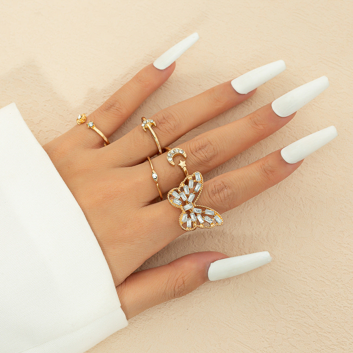 Women's Butterfly Open More Than Knuckle Sets Of Ring
