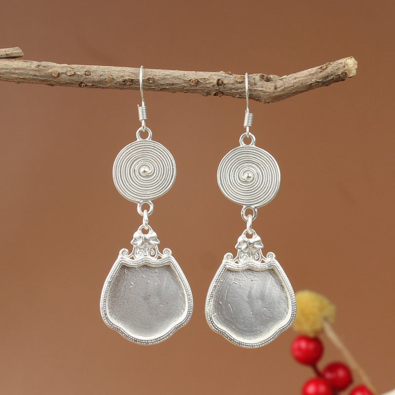 Ethnic Minority Style Handmade Miao Sier Earrings