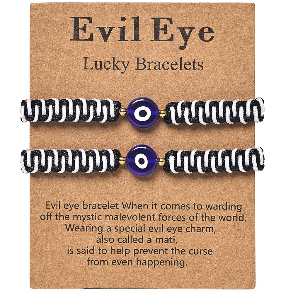 Handmade Woven Devil's Eye Jade Thread Fashion Unisex Bracelet