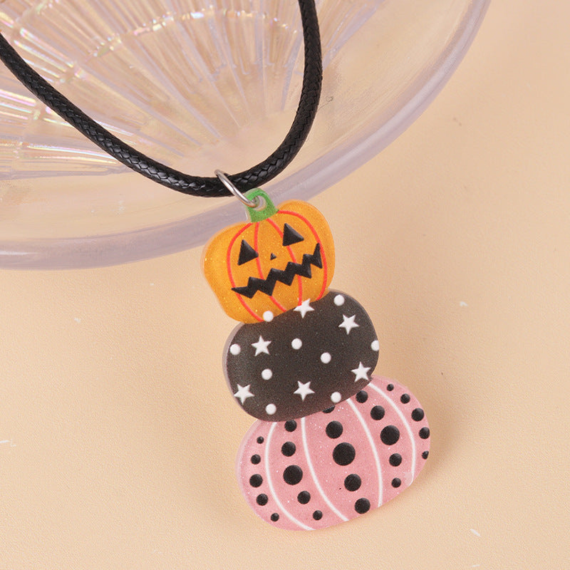 Women's Cartoon Fun Ghost Pumpkin Acrylic Personalized Necklaces