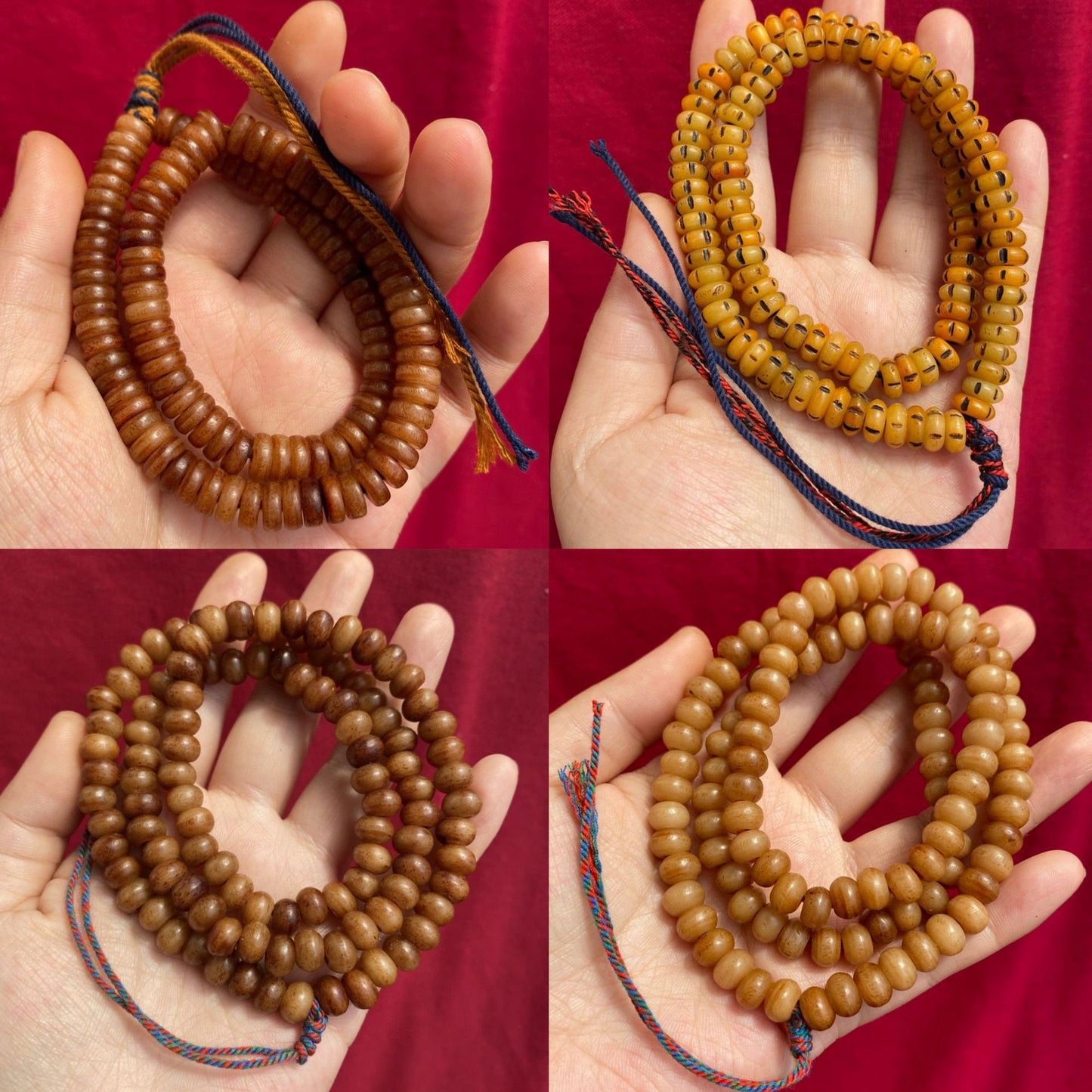 Tibetan Area Crafts Camel Bone Yak Old Beads Tablet Bracelet