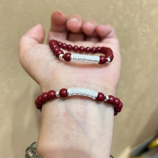Red Bead Pure Carrying Strap Hand Right Rain Bracelet
