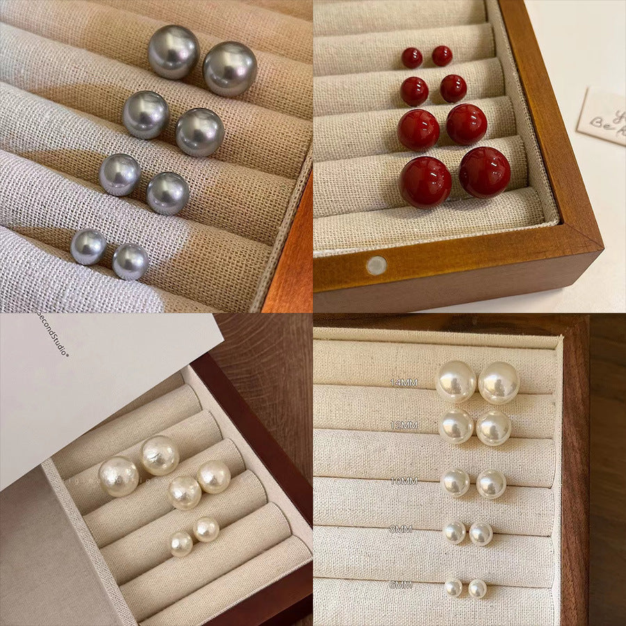 Women's Niche Retro Affordable Luxury Large Pearl Earrings
