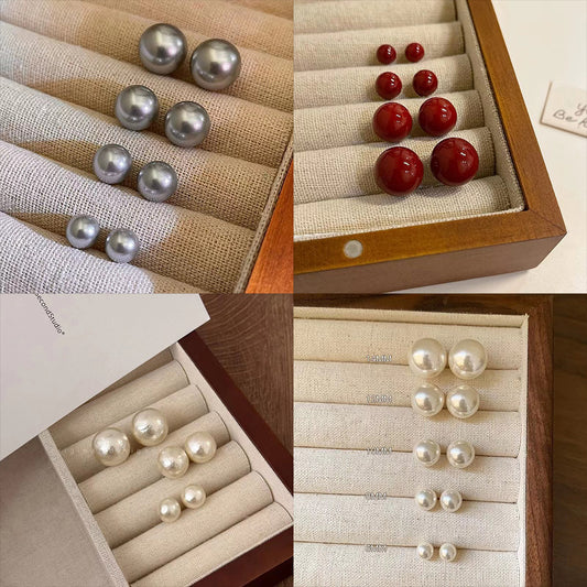Women's Niche Retro Affordable Luxury Large Pearl Earrings