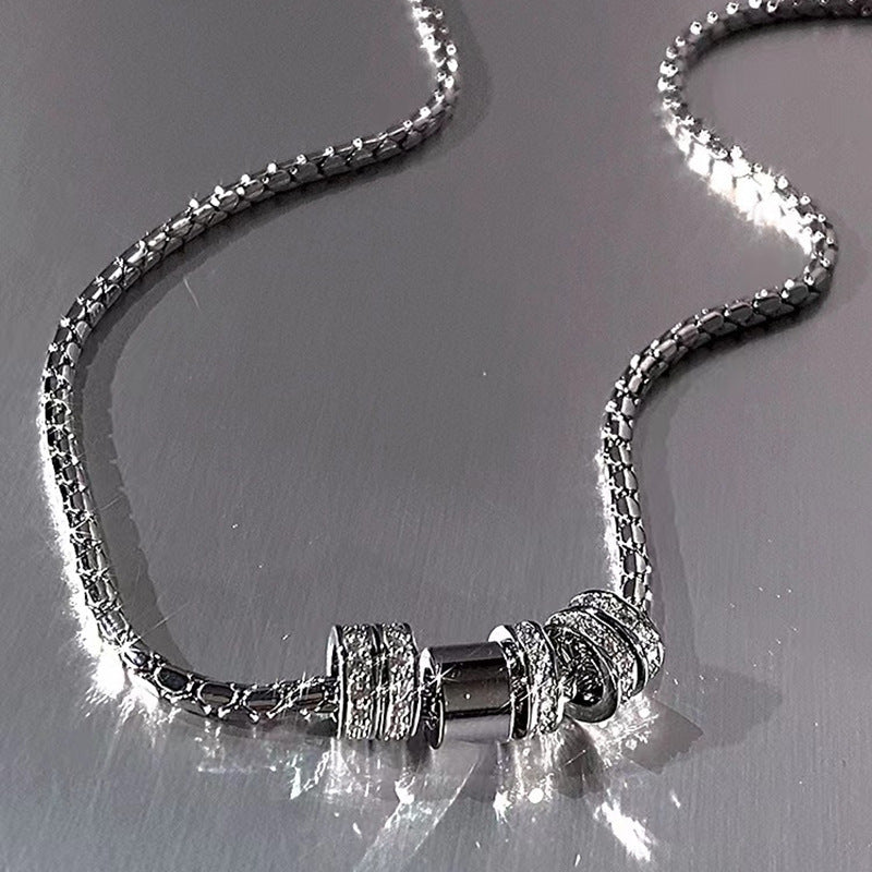 Women's & Men's Rhinestone Cold Style Light Luxury Minority Necklaces