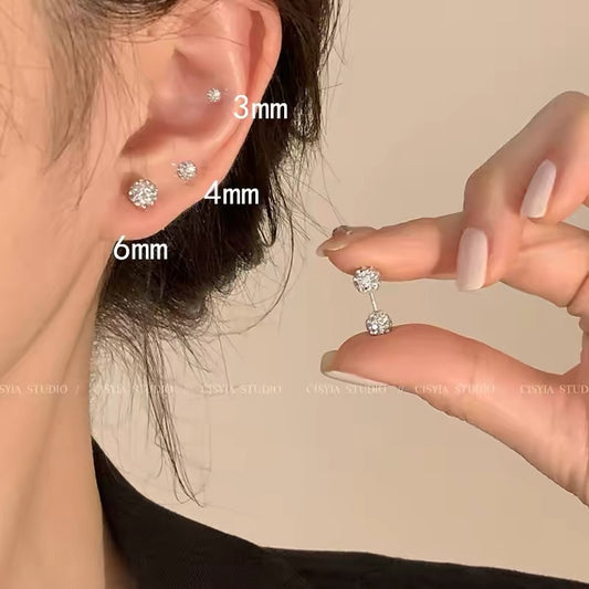 Durable Sier Design Senior Small Exquisite Stud Earrings