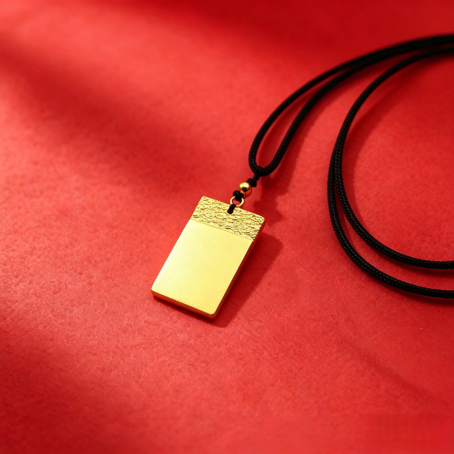 Longevity Lock Safety Hollow Bell Braid Rope Fu Female Golden Necklace